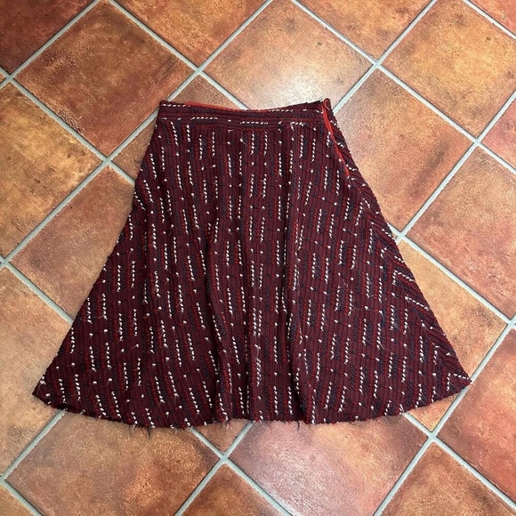 Maeve Red Soft Knit Skirt Size Medium Petite - Picture 1 of 10